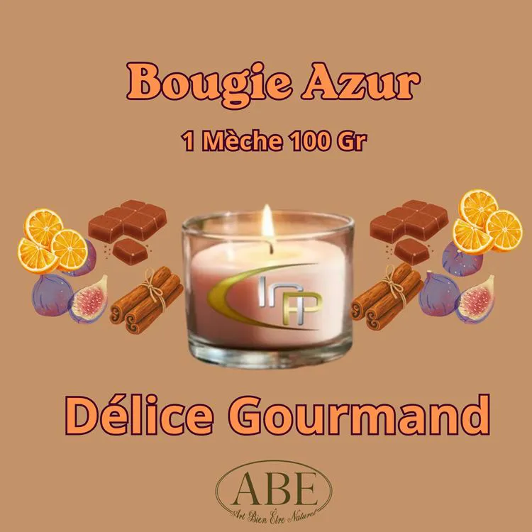 Bougie Azur 100gr D&eacute;lice Gourmand