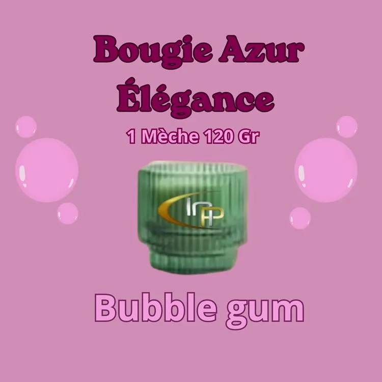 Bougie Azur &Eacute;l&eacute;gance 120gr Bubble gum 