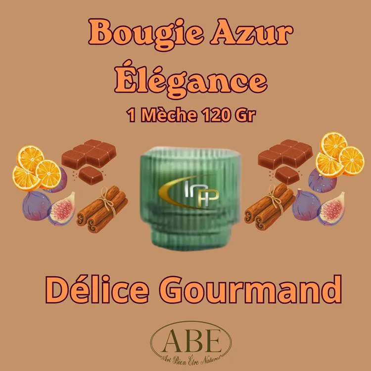 Bougie Azur &Eacute;l&eacute;gance120gr D&eacute;lice gourmand