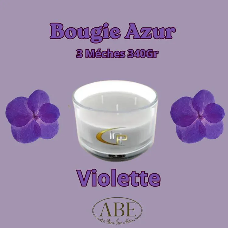 Bougie Azur 340 gr Violette