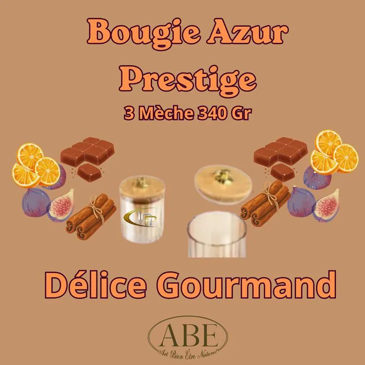 Bougie Azur Prestige 340 gr D&eacute;lice Gourmand