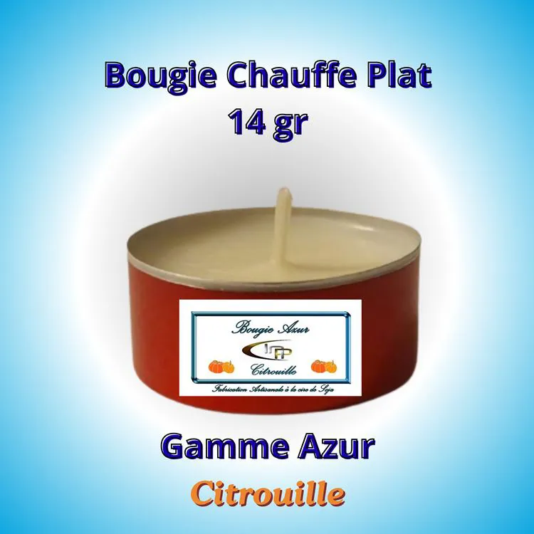 Bougie Chauffe plat Azur  14/16 gr Citrouille