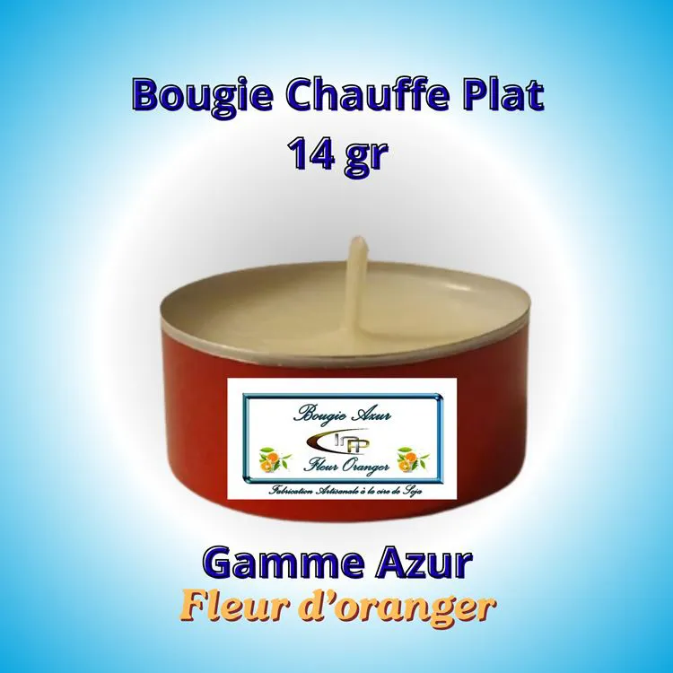 Bougie Chauffe plat Azur  14/16 gr Fleur d'oranger