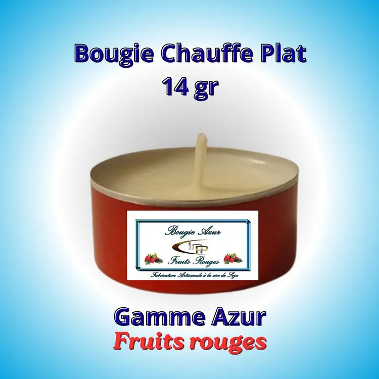 Bougie Chauffe plat Azur  14/16 gr  Fruit rouge