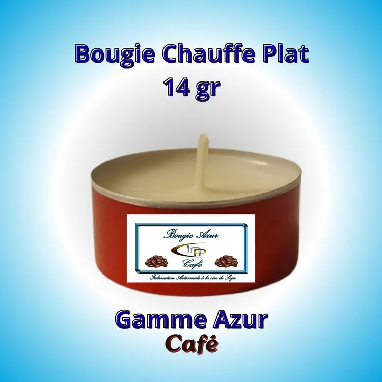 Bougie Chauffe plat Azur  14/16 gr  Caf&eacute;
