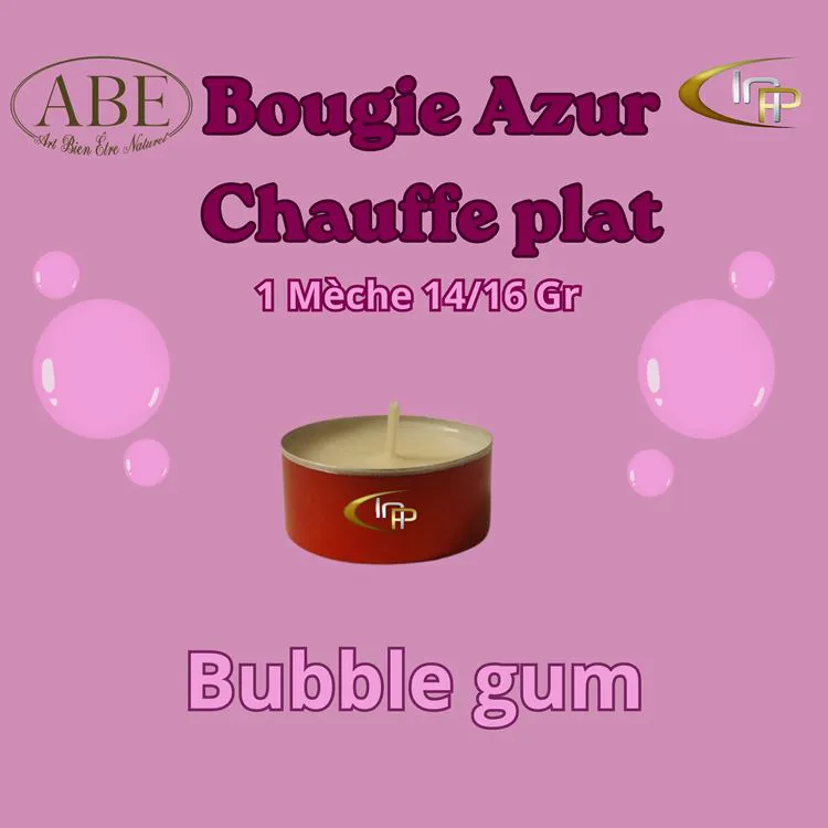 Bougie Chauffe plat Azur  14/16 gr Bubble gum