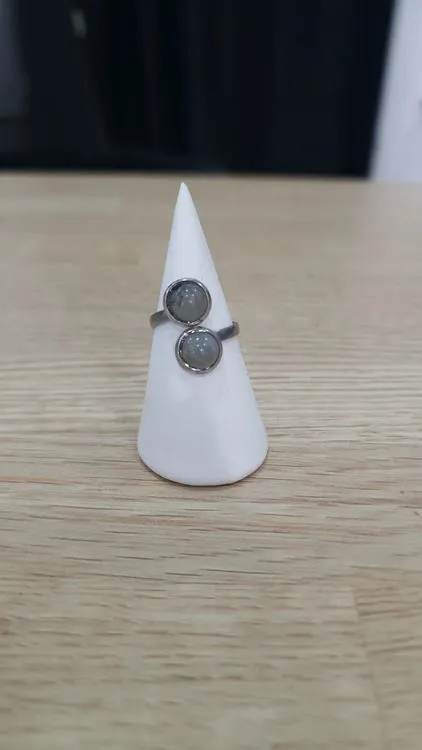 Bague  inox S&eacute;l&egrave;ne Labradorite