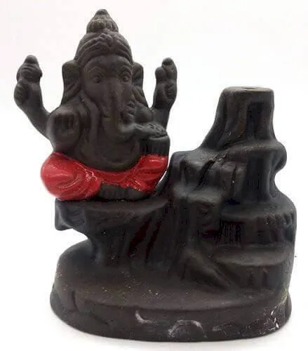 Porte-encens Backflow Ganesh Rouge