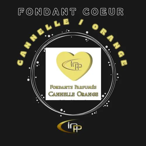 Fondant Coeur jaune Cannelle / orange