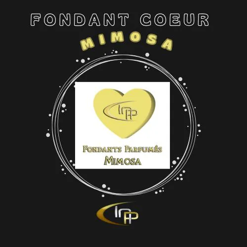 Fondant Coeur jaune Mimosa