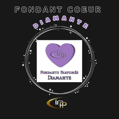 Fondant Coeur Violet Diamante