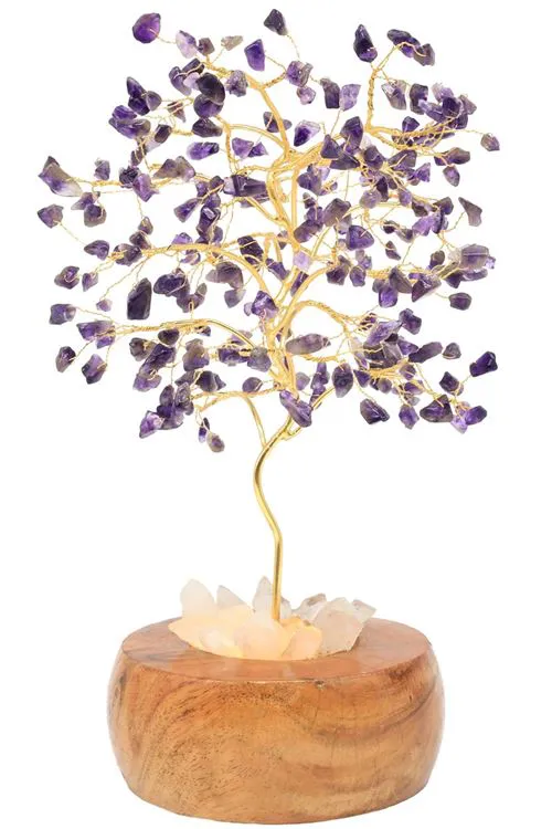 Arbre du Bonheur Lumineux Am&eacute;thyste 25cm
