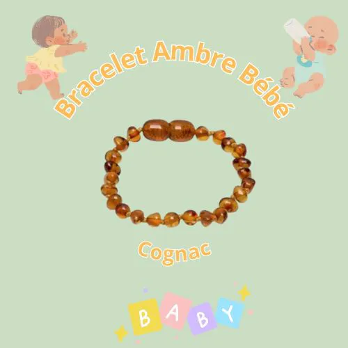 Bracelet bébé Ambre Cognac