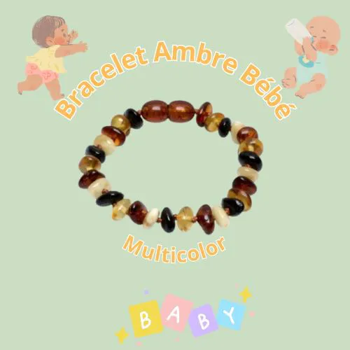 Bracelet bébé Ambre Multicolore