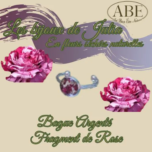 Bague Argenté Fragments de Roses