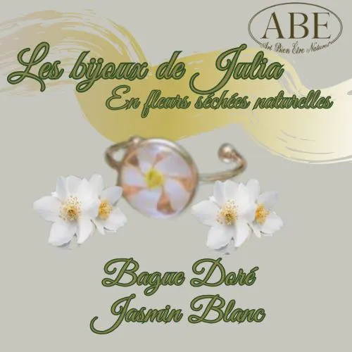 Bague Doré Jasmin Blanc