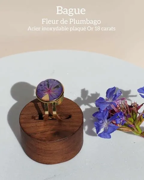 Bague Doré -FLEUR DE PLUMBAGO