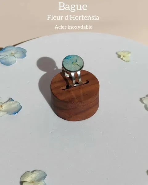 BagueArgenté-FLEUR D'HORTENSIA 
