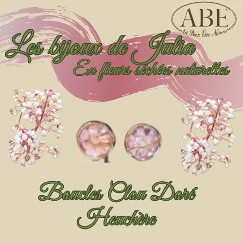 Boucle clou Doré Heuchère