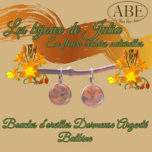 Boucle Dormeuse Argenté Bulbine