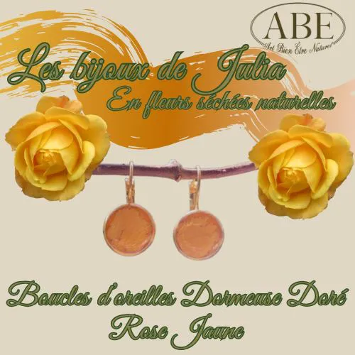 Boucle Dormeuse Doré Rose Jaune