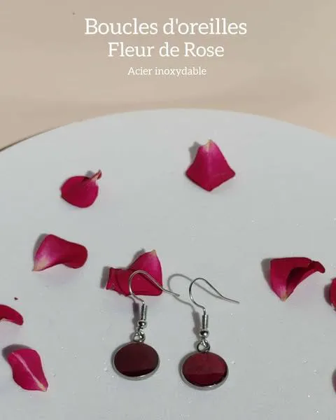 Boucle Crochet Arg- Fleurs de Roses