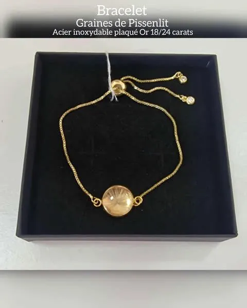 Bracelet Doré - Graines de pissanlits