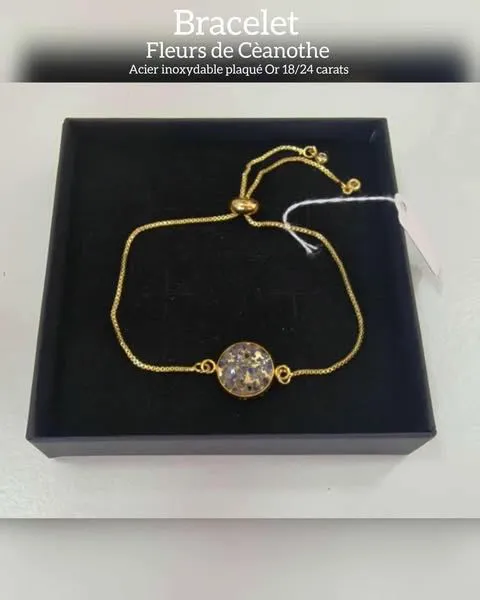 Bracelet Doré - -FLEURS DE CÈANOTHE