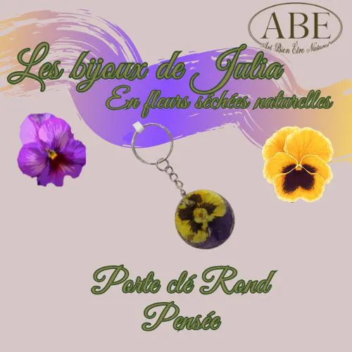 Porte Clé Rond Pensée