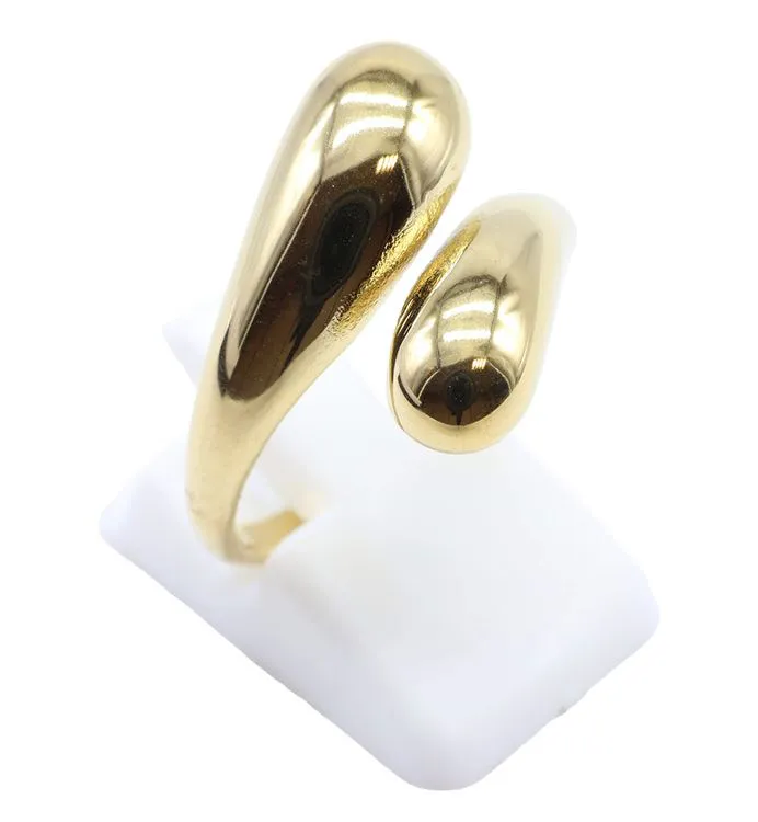 Bague Inox Plaqu&eacute;e Or 'El&eacute;gance'