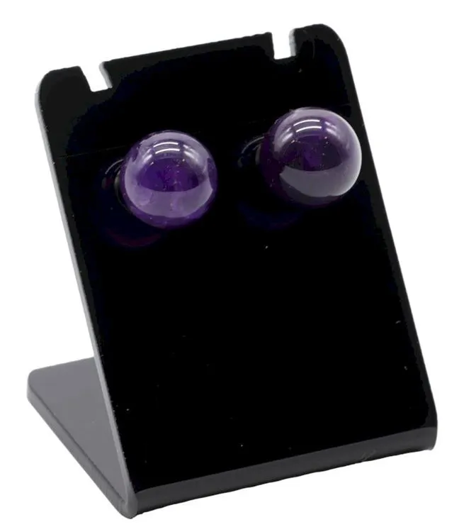 Boucles d'oreilles Perle Am&eacute;thyste 10mm