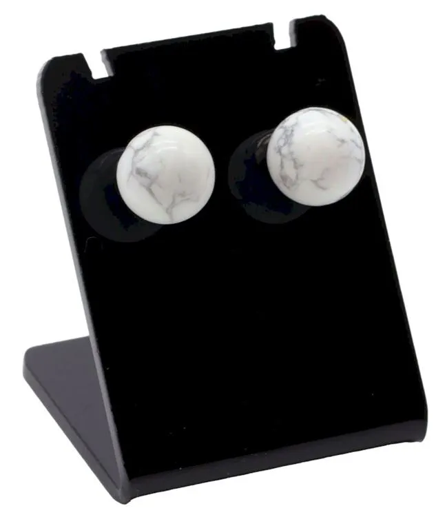 Boucles d'oreilles Perle Howlite 10mm