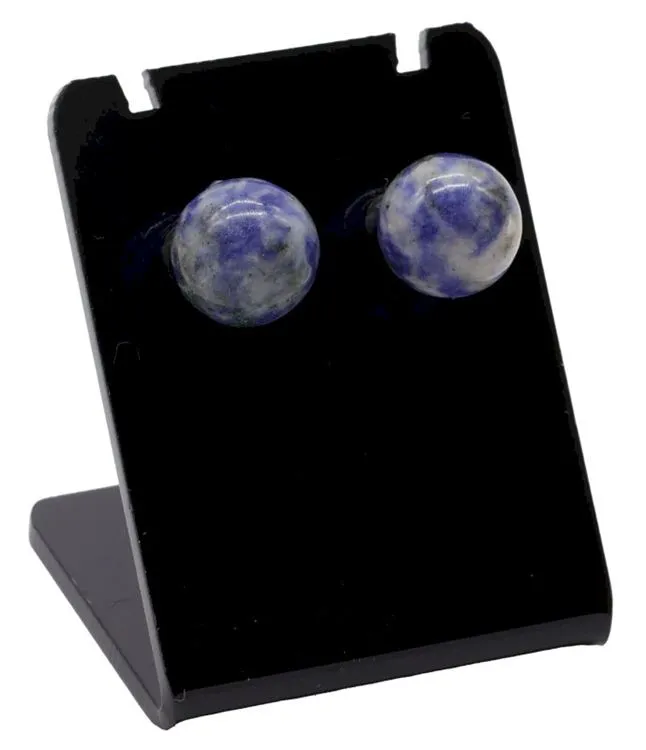 Boucles d'oreilles Perle Sodalite 10mm