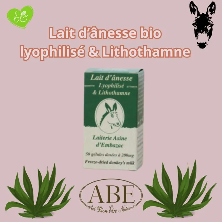Gélules Lait d´ânesse Bio lyophilisé & Lithothamne