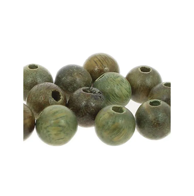 Bois de Santal Olive perle 6mm Ronde
