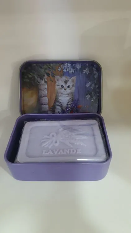 Boite Chat Savon Lavande