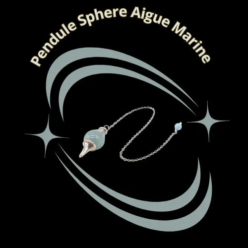 Pendule Sphere Aigue Marine