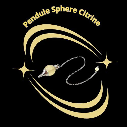 Pendule Sphere Citrine