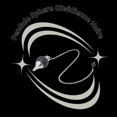 Pendule Sphere Obsidienne Noire