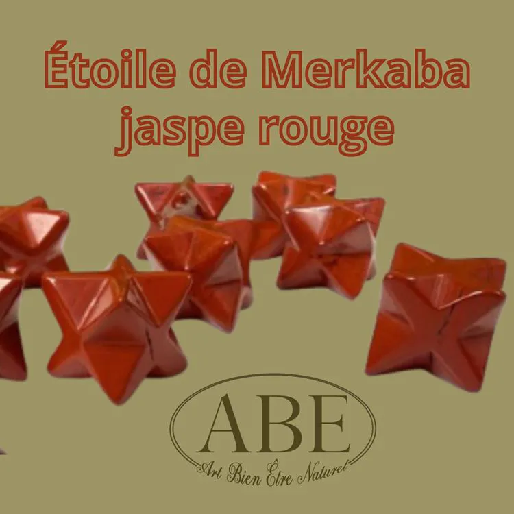&Eacute;toile de Merkaba Jaspe rouge