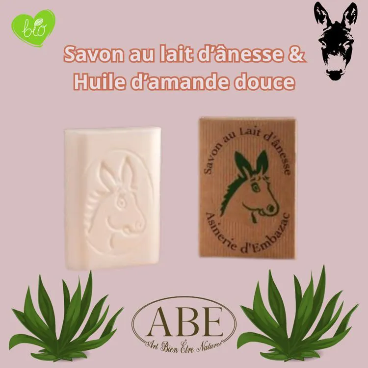 Savon au lait d’ânesse et Huile d’amande douce