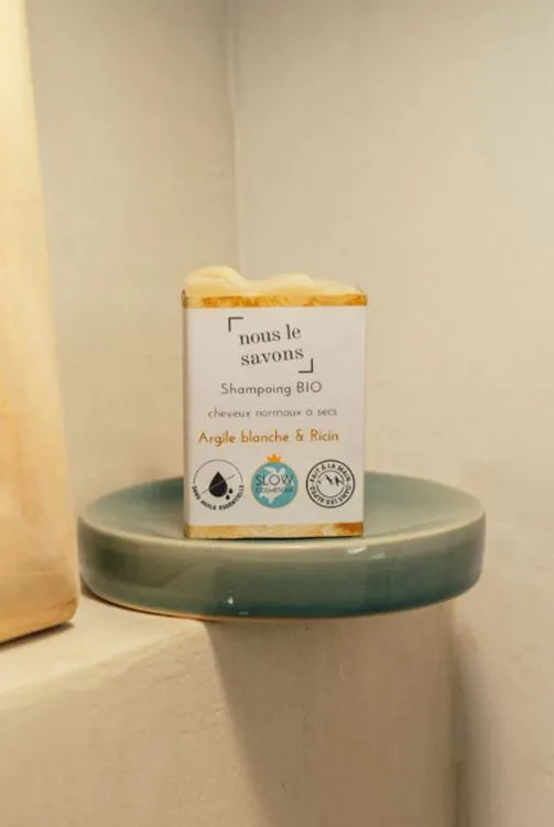 Shampoing bio Cheveux secs. Argile Blanche/ Ricin