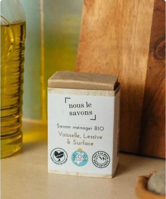 Savon bio m&eacute;nager solide 100gr