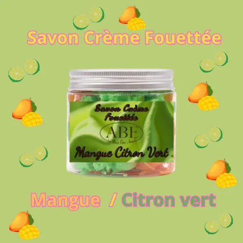 Savon Crème Fouettée Mangue/ Citron Vert