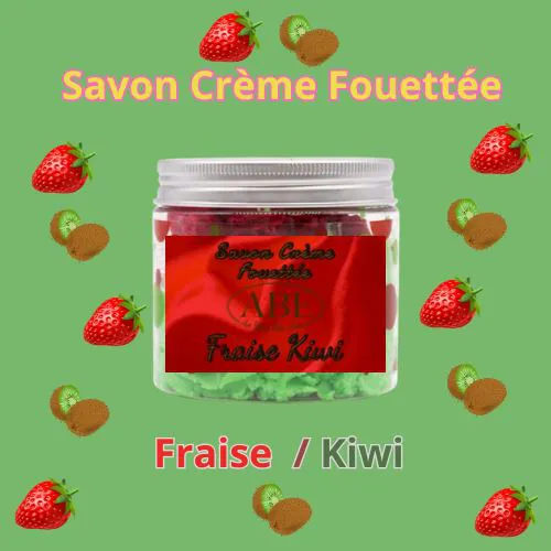 Savon Crème Fouettée Fraise / Kiwi