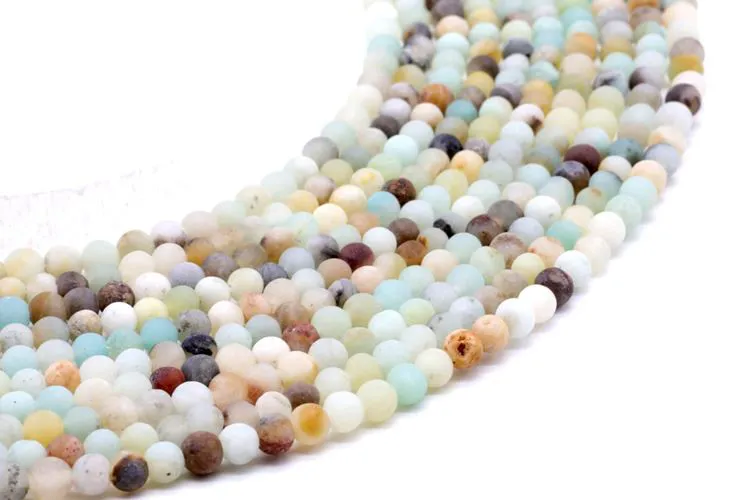 Perles AMAZONITE	 4mm  10pcs