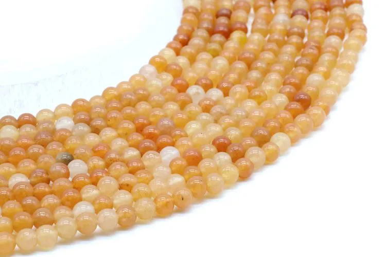 Perles AVENTURINE ORANGE 4mm 10pcs