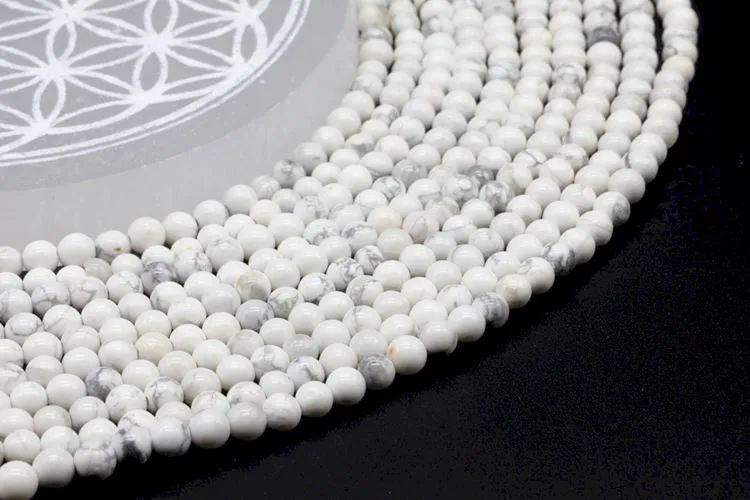Perles HOWLITE 4mm 10pcs
