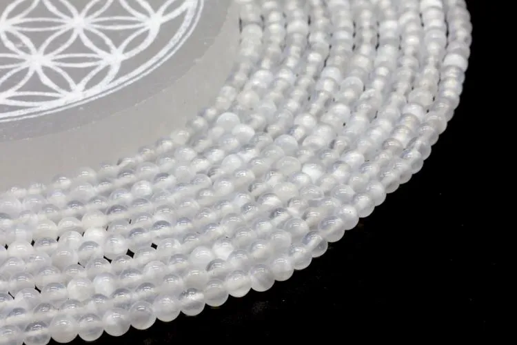 Perles SELENITE  4mm 10pcs