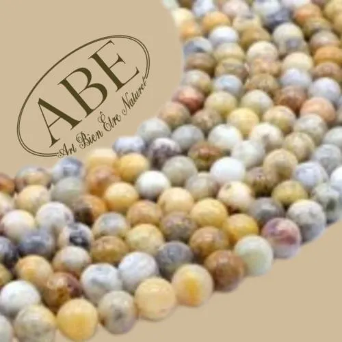 Perles Agate Crazy Lace 6mm 10Pcs